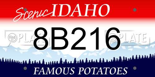 8B216 Idaho License Plate