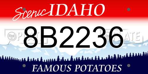 8B2236 Idaho License Plate