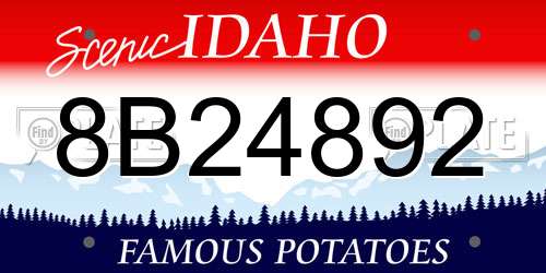 8B24892 Idaho License Plate