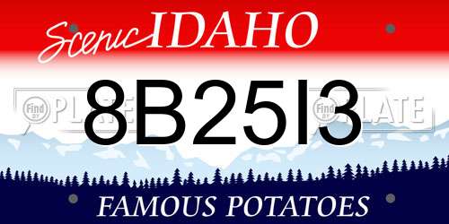 8B25I3 Idaho License Plate
