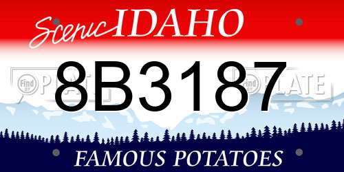 8B3187 Idaho License Plate