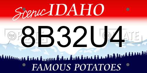 8B32U4 Idaho License Plate