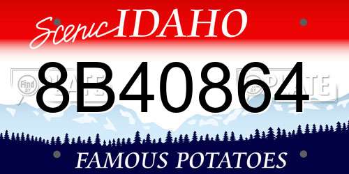 8B40864 Idaho License Plate