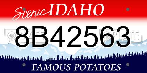 8B42563 Idaho License Plate