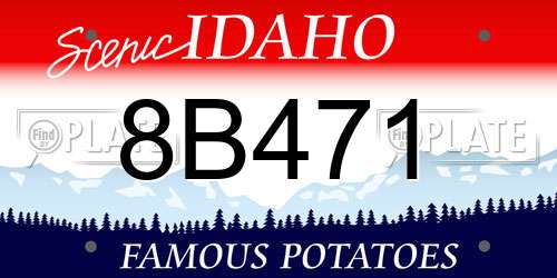 8B471 Idaho License Plate