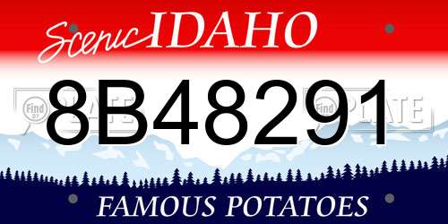 8B48291 Idaho License Plate
