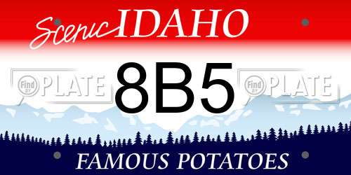 8B5 Idaho License Plate