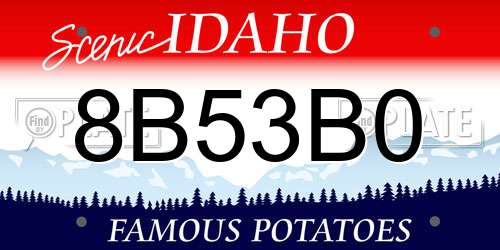 8B53B0 Idaho License Plate