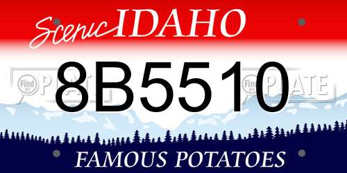8B5510 Idaho License Plate