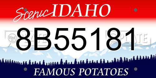 8B55181 Idaho License Plate