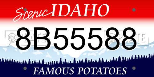 8B55588 Idaho License Plate