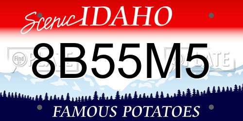 8B55M5 Idaho License Plate