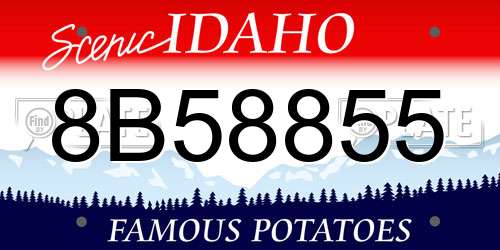 8B58855 Idaho License Plate