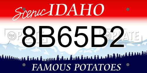 8B65B2 Idaho License Plate