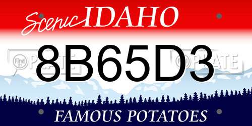 8B65D3 Idaho License Plate