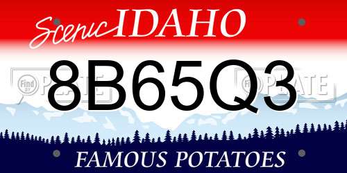 8B65Q3 Idaho License Plate
