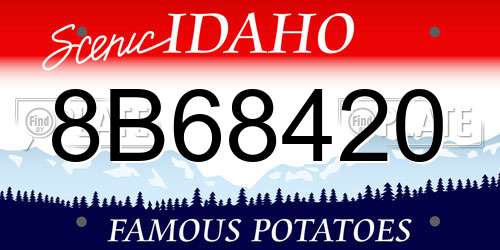 8B68420 Idaho License Plate