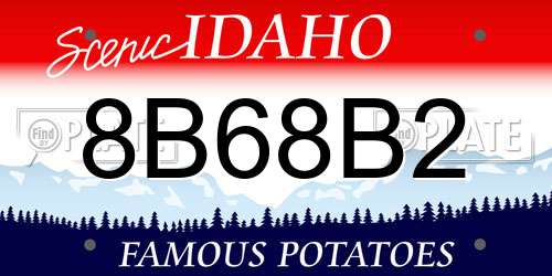8B68B2 Idaho License Plate