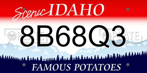 8B68Q3 Idaho License Plate