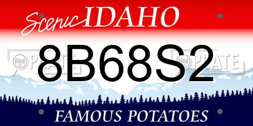 8B68S2 Idaho License Plate