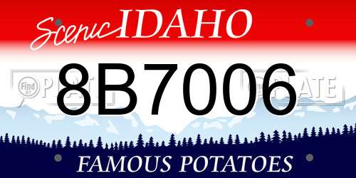 8B7006 Idaho License Plate