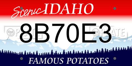 8B70E3 Idaho License Plate