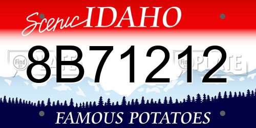 8B71212 Idaho License Plate