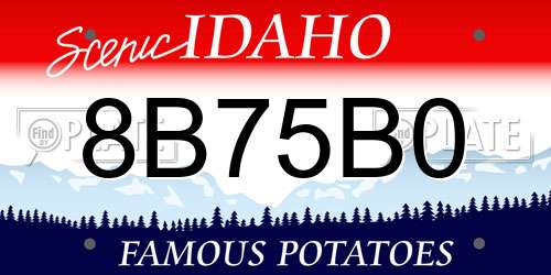 8B75B0 Idaho License Plate
