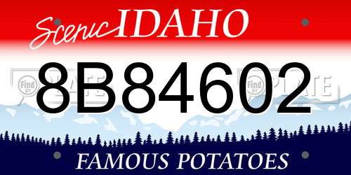 8B84602 Idaho License Plate