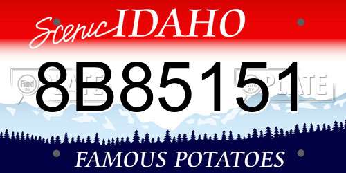 8B85151 Idaho License Plate