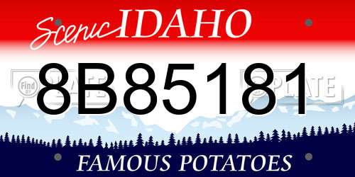 8B85181 Idaho License Plate
