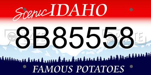 8B85558 Idaho License Plate