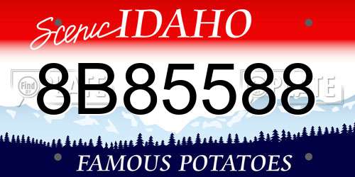 8B85588 Idaho License Plate