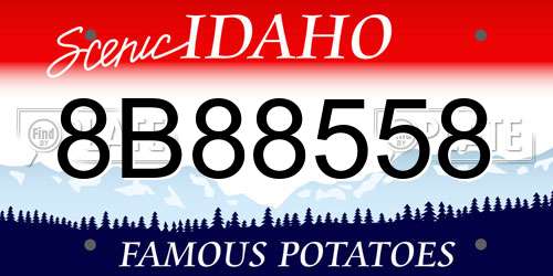 8B88558 Idaho License Plate