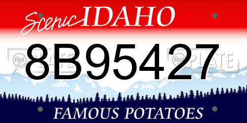 8B95427 Idaho License Plate