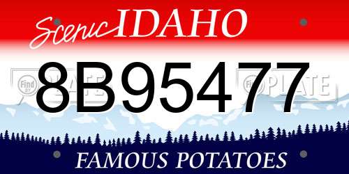 8B95477 Idaho License Plate
