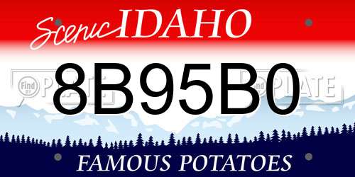 8B95B0 Idaho License Plate