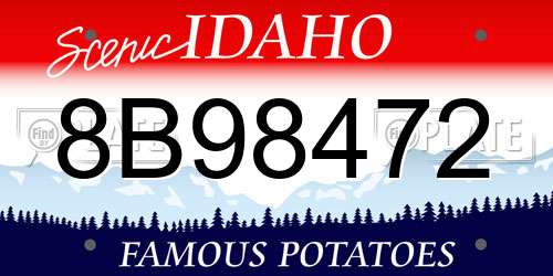 8B98472 Idaho License Plate