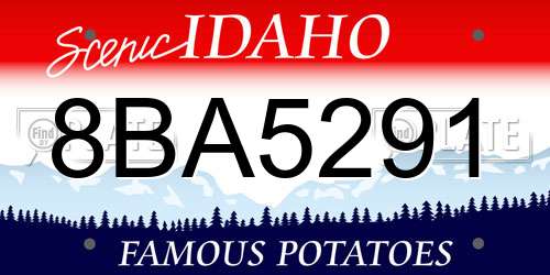 8BA5291 Idaho License Plate
