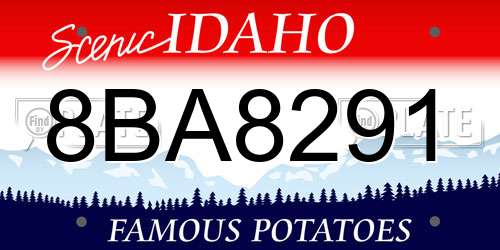 8BA8291 Idaho License Plate