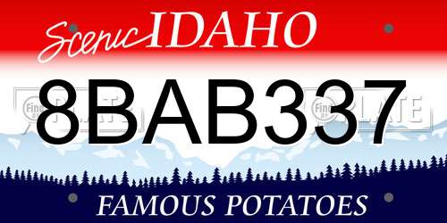 8BAB337 Idaho License Plate
