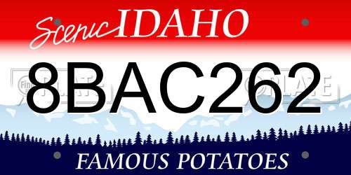 8BAC262 Idaho License Plate