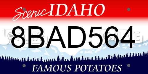8BAD564 Idaho License Plate