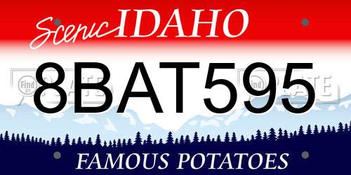 8BAT595 Idaho License Plate
