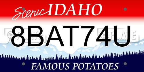 8BAT74U Idaho License Plate