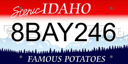 8BAY246 Idaho License Plate