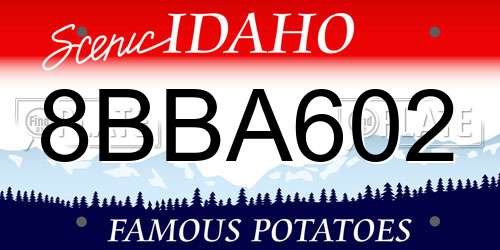 8BBA602 Idaho License Plate