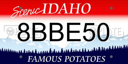 8BBE50 Idaho License Plate