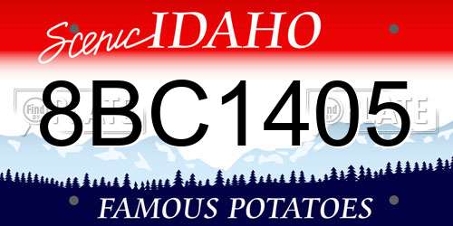 8BC1405 Idaho License Plate