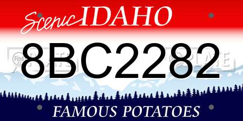 8BC2282 Idaho License Plate